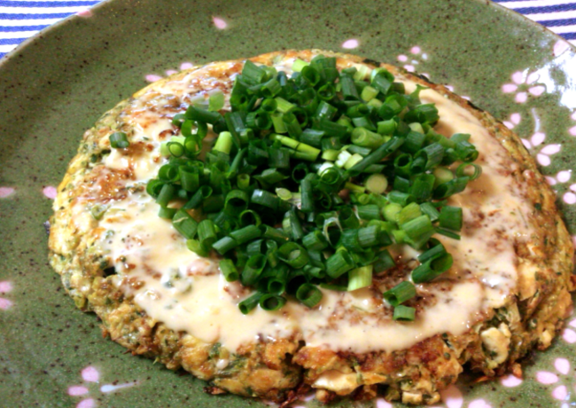 抜群にヘルシーな野菜が主役のふんわりねぎ焼き