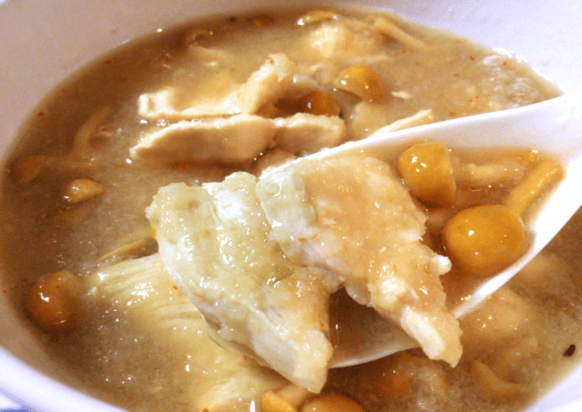 食べるスープ。鶏なめこの柚子胡椒みぞれ煮おろし（糖質12.7g）