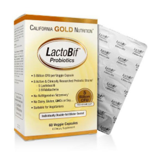 California Gold Nutrition LactoBif プロバイオティクス 50億 CFU 60ベジカプセル
