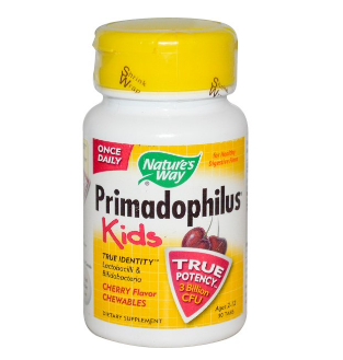 Nature's Way, ネイチャーズウェイ, Primadophilus, Kids, Cherry Flavor Chewables, Ages 2-12, 30 Tablets