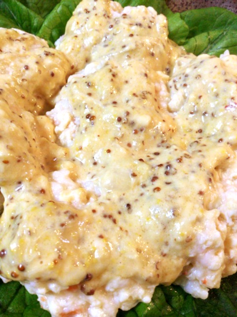 プリプリ海老豆腐のレモンマスタードチーズ(糖質6.7g)
