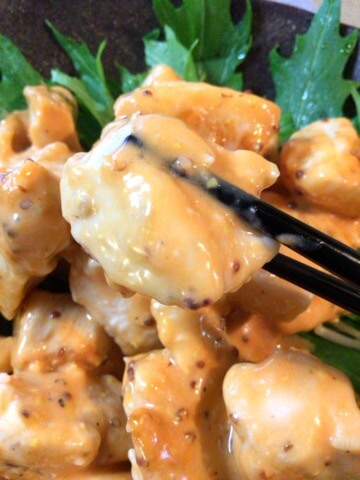 激プリむね肉オーロラマスタード水菜サラダ(糖質6.3g)