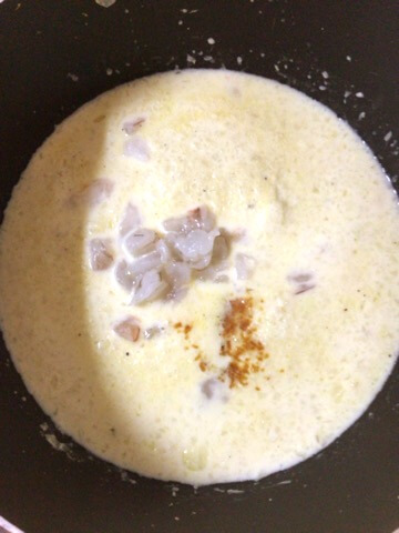 海老カリフラワーの豆乳クミンバターポタージュ