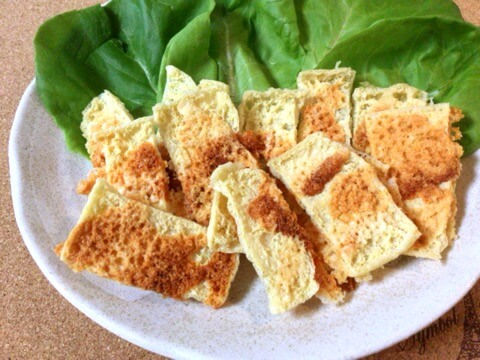 無限系パリサク。濃厚オイスター茸パテと食感揚げチー煎餅(糖質4.0g)