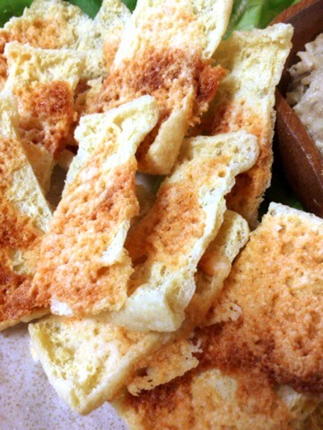無限系パリサク。濃厚オイスター茸パテと食感揚げチー煎餅(糖質4.0g)