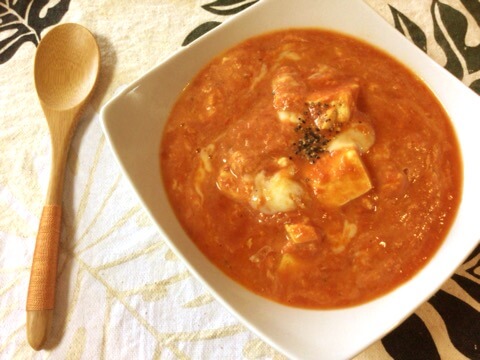 音速コンソメだしカレーのトマトチーズ豆腐
