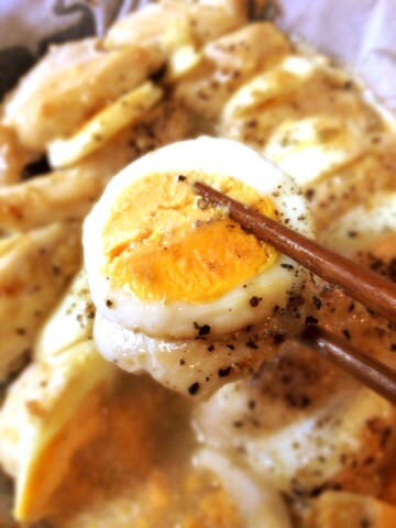 鶏胸卵の柚子胡椒マヨペッパーオーブン