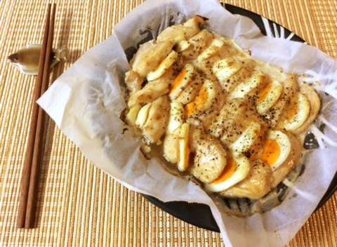鶏胸卵の柚子胡椒マヨペッパーオーブン
