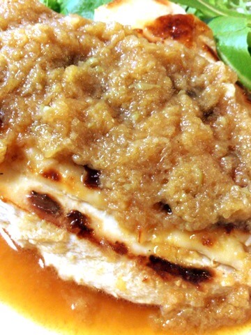 鶏むね林檎シャリアピンバターステーキ