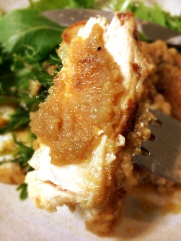 鶏むね林檎シャリアピンバターステーキ