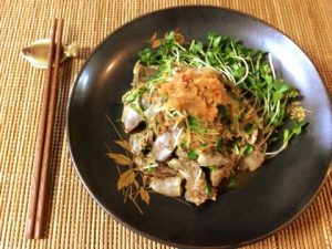 濃厚レバー生姜のぽん酢豆板醤
