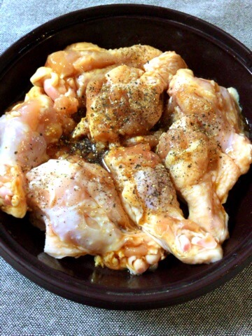 手羽元白髪葱の濃厚オイスターバター蒸し