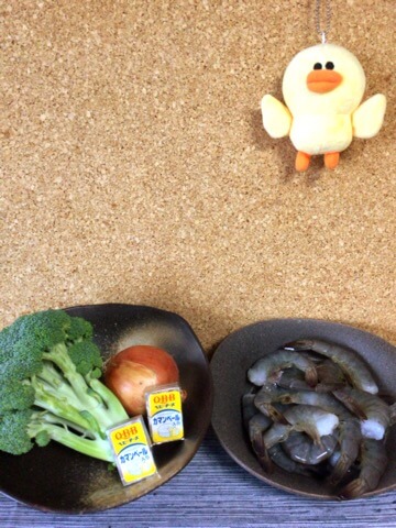 海老ブロッコリーのマヨカレーカマンベール