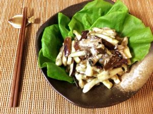 サバ缶黒酢のこだわり無限ナス常備菜