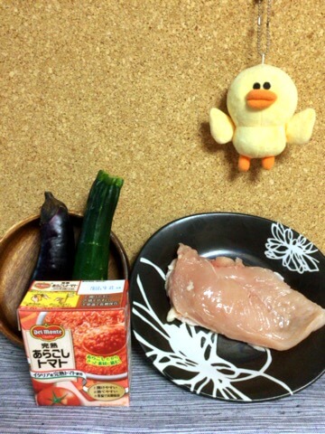 柔らかチキンの和風だしカレーラタトゥイユ