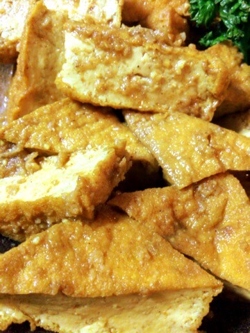 激沁み厚揚げの絶品生姜蜂蜜カレー煮物