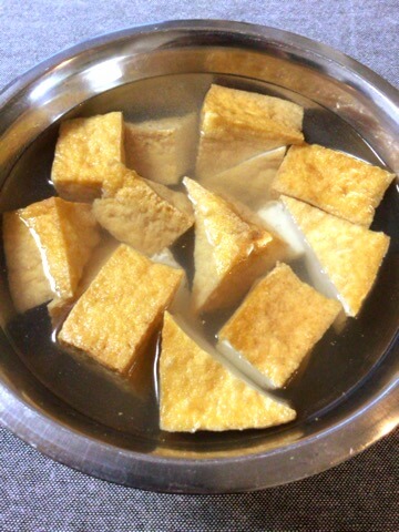 激沁み厚揚げの絶品生姜蜂蜜カレー煮物