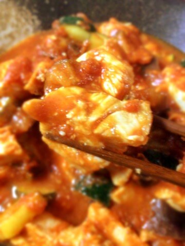 柔らかチキンの和風だしカレーラタトゥイユ