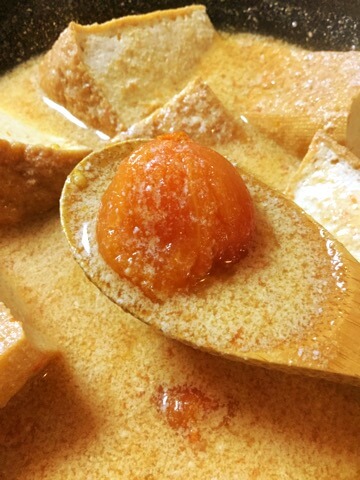 甘味溢れる厚揚げ豆乳トマトおでん