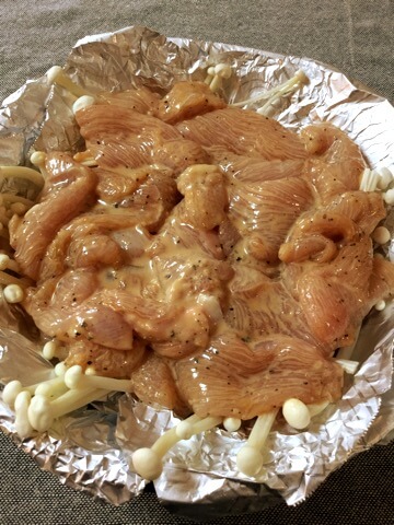 黒胡椒ソースの甘ピリマヨ蜂蜜チキン