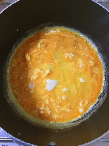 包んで最高タラエッグの味噌生姜炒め煮