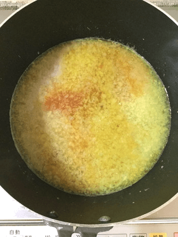 生姜バターカレーのチキンミネストローネ
