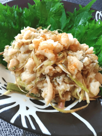 茗荷白身のフワシャキとろろ昆布柚子胡椒