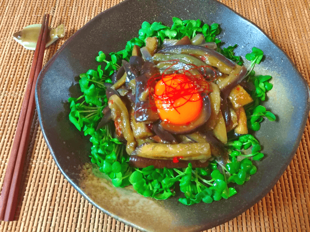 冷製白だしナス黄身ナムル