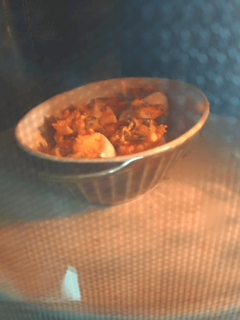 梅鮭大葉チーズのオーブンおつまみ茹で玉焼き