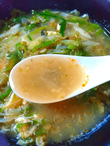〆に最高なトロ葱極上トリプル出汁海苔スープ