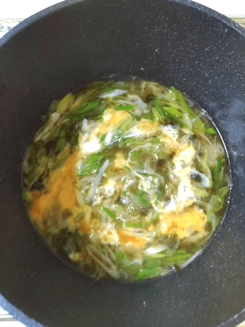 〆に最高なトロ葱極上トリプル出汁海苔スープ