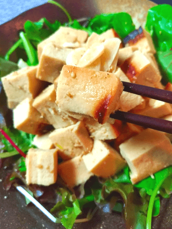 ふんわり高野豆腐のガーリック棒棒鶏煮