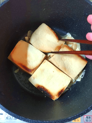 ふんわり高野豆腐のガーリック棒棒鶏煮