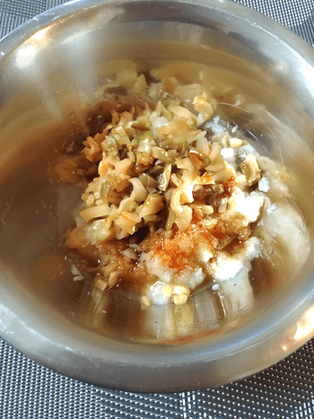 おろし搾菜ポン酢の激盛り水切り豆腐サラダ