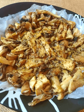 バジルクミン粉チーズ茸祭り