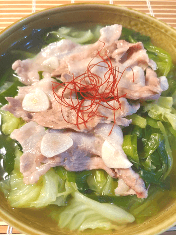 裏切らぬ旨さ。キャベツ激甘の低カロ柚子出汁豚バラ鍋(糖質8.9g)