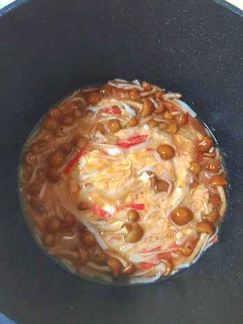 国際カニカマDAY。白だしケチャップの濃厚餡かけ蟹豆腐(糖質7.8g)