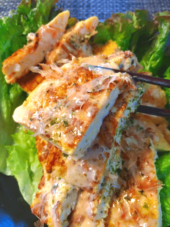 重ねてガブリ。ふわり食べ応えの豆腐スイチリ海老マヨ焼き（糖質3.5g）