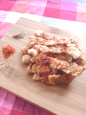 ラクチン和風醤油。パリサク実現の鶏むねチキンチーズ醤油煎餅(糖質0.3g)