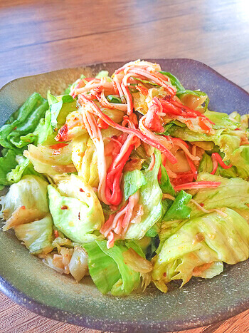 頑張れば60秒!爆速美味しい丸ごとレタスカニちょれ(糖質7.1g)